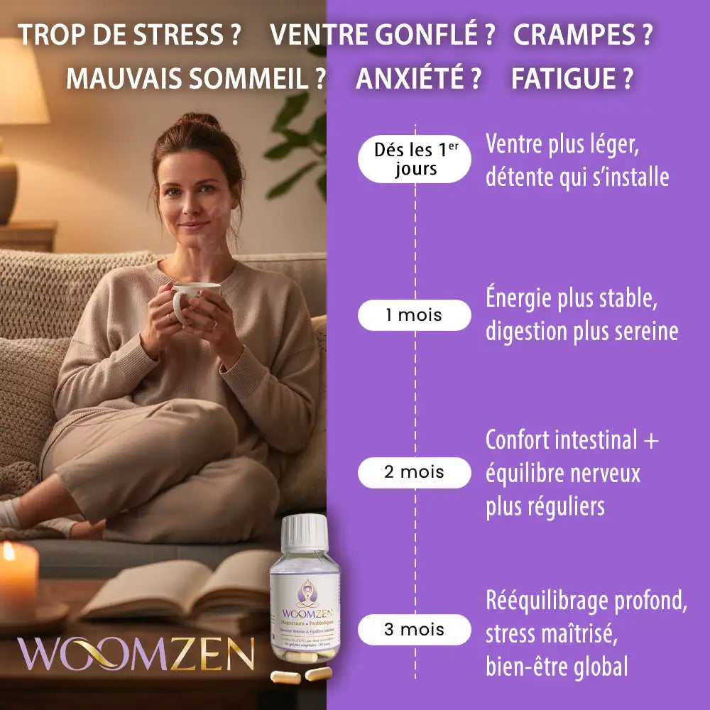 WOOMZEN - Magnésium Bisglycinate + Probiotiques