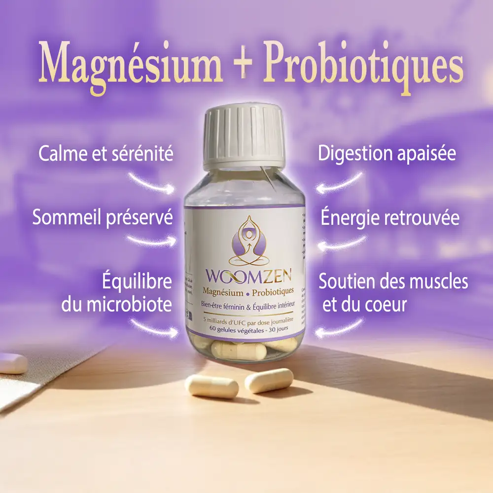 WOOMZEN - Magnésium Bisglycinate + Probiotiques