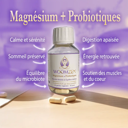 WOOMZEN - Magnésium Bisglycinate + Probiotiques